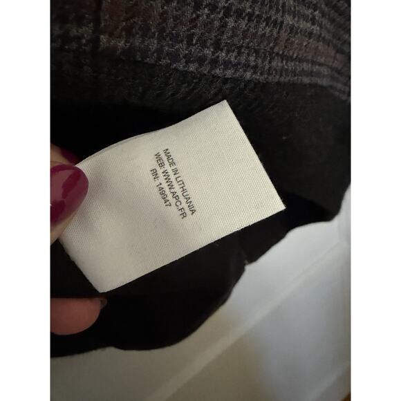 APC Louis W Men's Bomber Jacket Grey Houndstooth Japan Sz XS Small Oversized - Picture 5 of 7